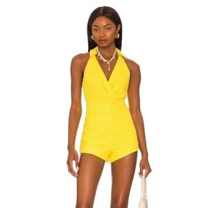 NEW Assignment Ariel Romper in Soliel Yellow Size S